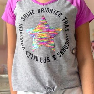 PRICE DROP!! printed justice tee🌷